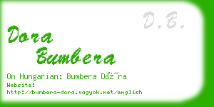 dora bumbera business card